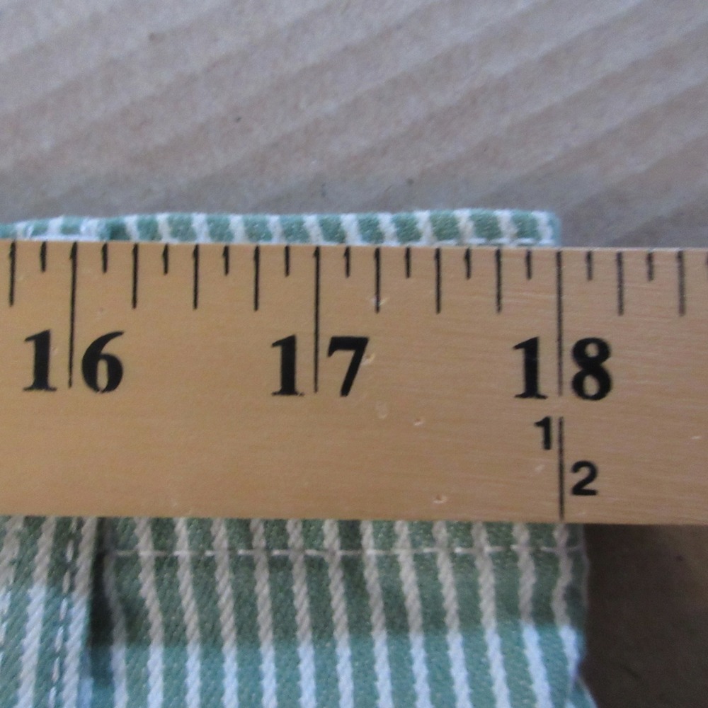 FREE ASSEMBLY Relaxed Fit Carpenter Jeans Sz 14 Green & White Striped Denim NWT - Picture 13 of 16